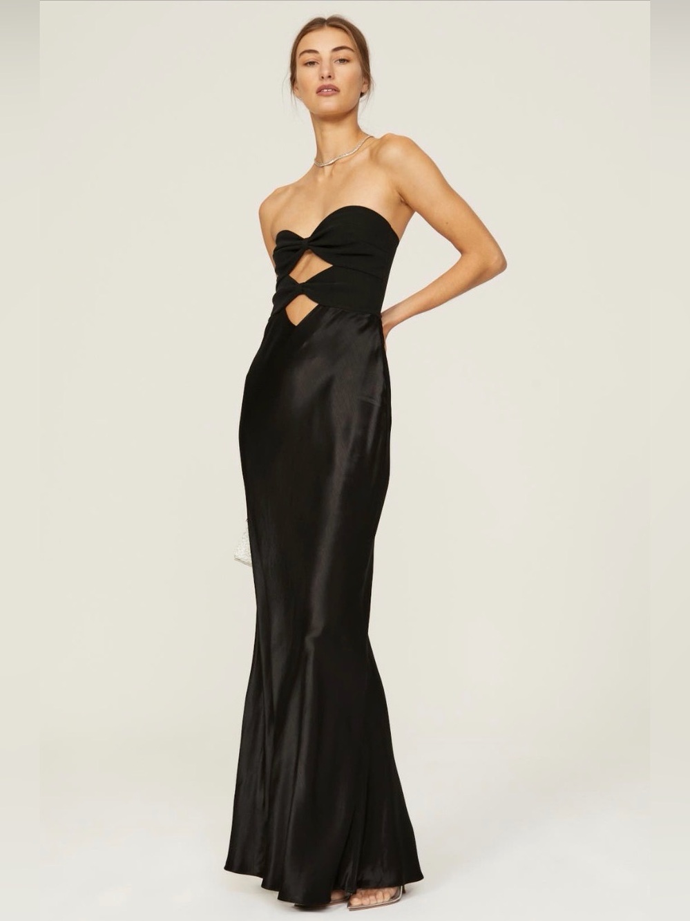 Bec & Bridge Black HALLE STRAPLESS DRESS